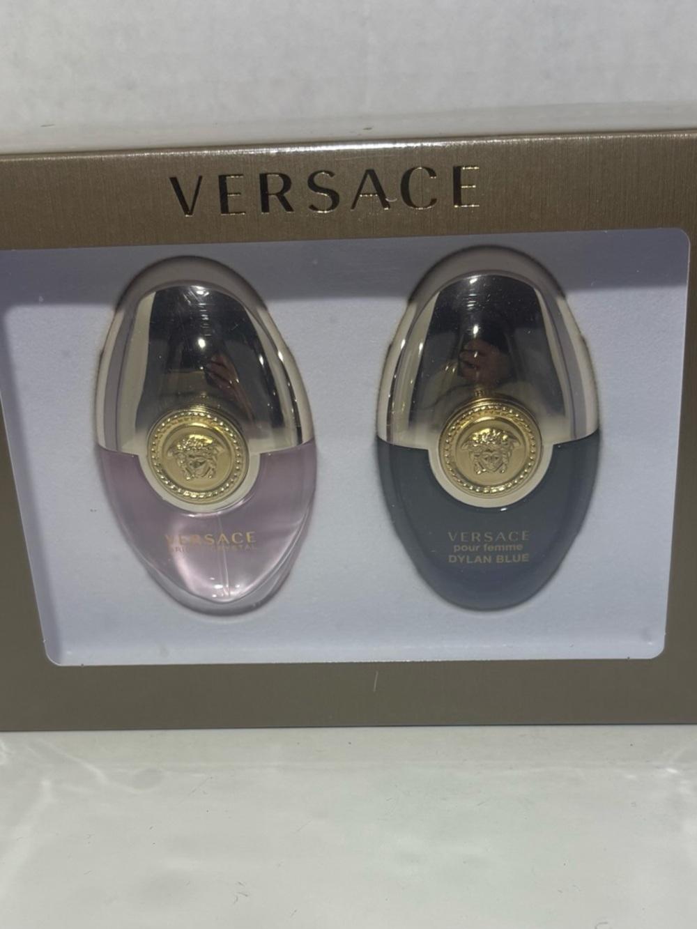 Versace bright crystal 10ml and Dylan blue 10ml Mini Perfume Set